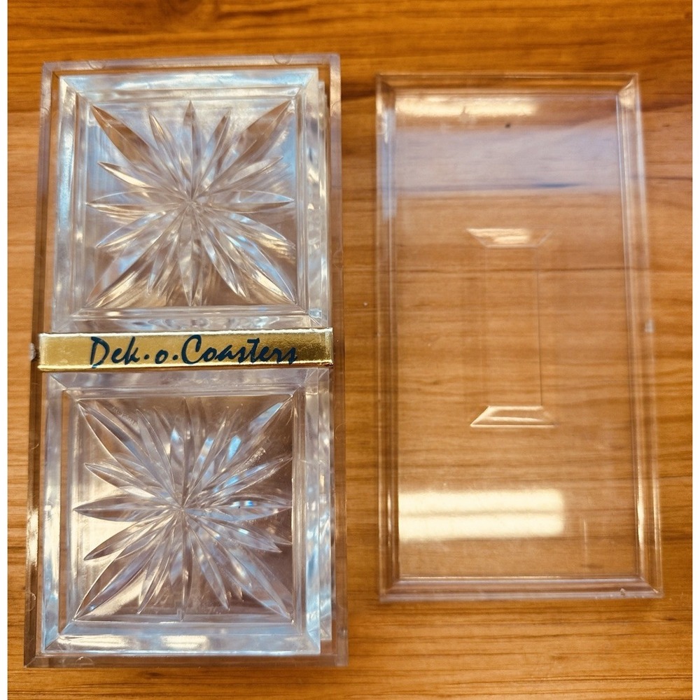 MCM Starburst Acrylic Coasters by Dek-O-Coasters Set Of 8 In Case Starburst VTG‎ - Picture 6 of 8